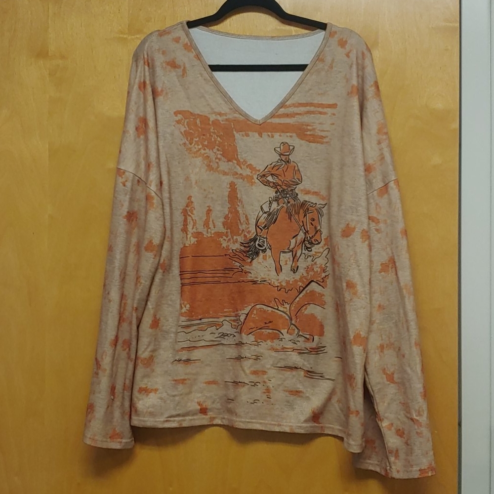 Ladies long sleeve western shirt